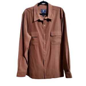 O'Kief & O'Kief Relaxed Clothing Co Mens Brown Button Down Shirt Size Large